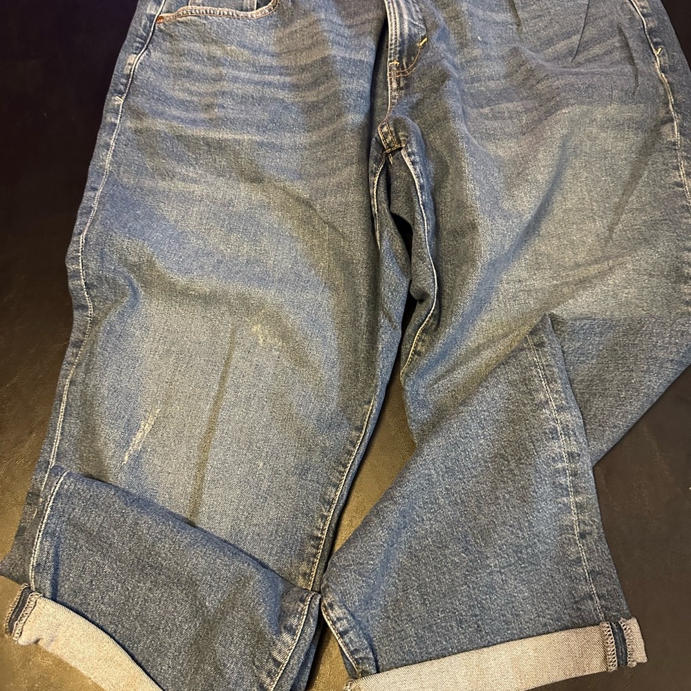 a.n.a Relaxed Fit Blue Mid rise boyfriend Jean - Picture 3 of 4